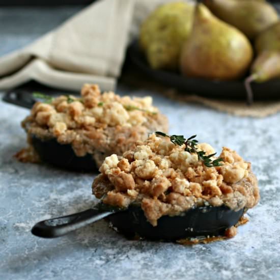 Individual Pear and Thyme Crumbles