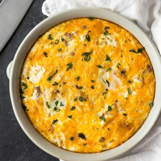 Cheesy Hash Brown Sausage Quiche