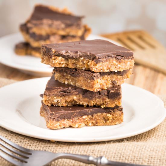 No-Bake PB Chocolate Bars