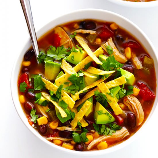 Slow Cooker Chicken Tortilla Soup