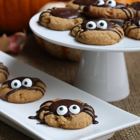 Peanut Butter Spider Cookies