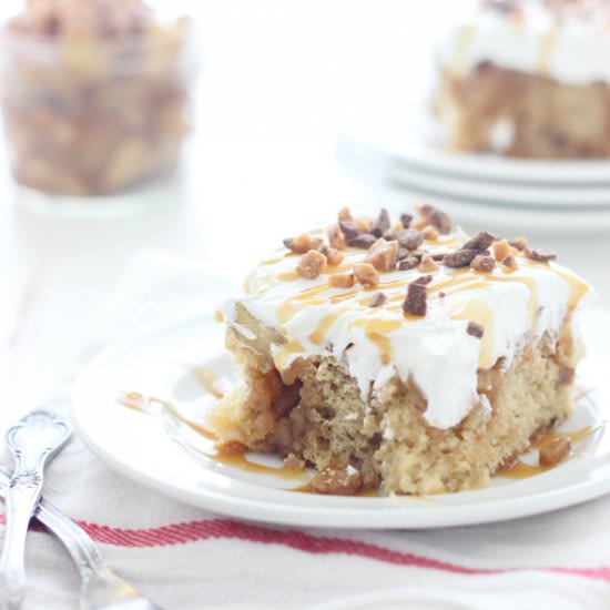 Caramel Apple Poke Cake