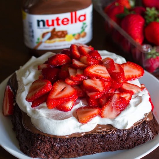 Strawberry Nutella Brownies