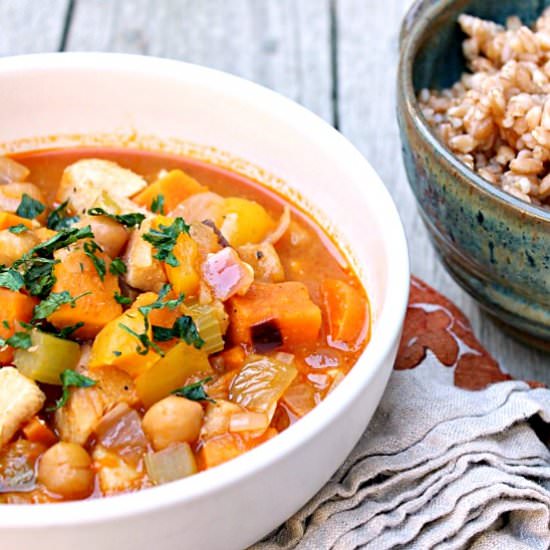 Curried Chicken and Chickpea Soup