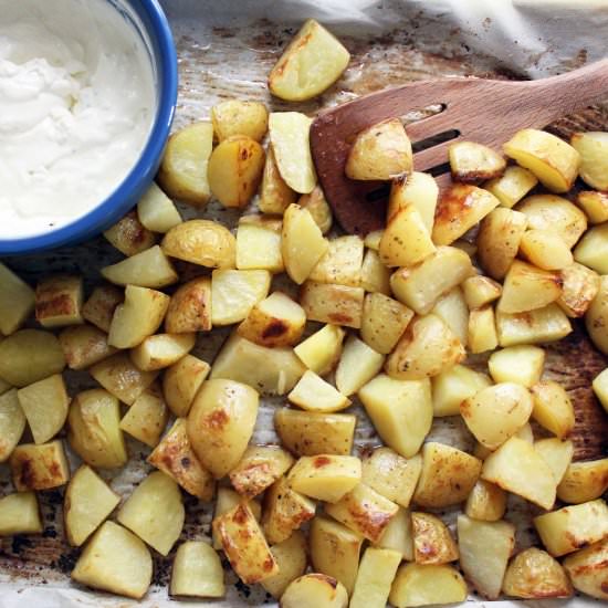 Salt and Vinegar Potatoes + Yogurt