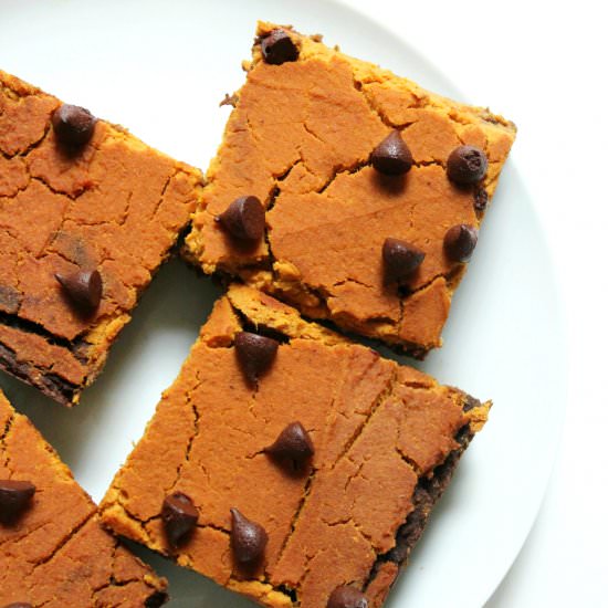 Pumpkin Peanut Butter Layer Brownie