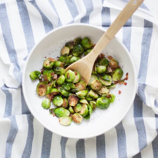 Bacon Garlic Brussels Sprouts