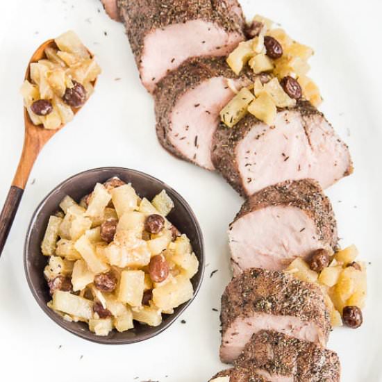 Pork Tenderloin & Apple Compote