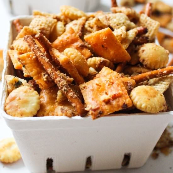 Cheesy Brown Butter Chex Mix