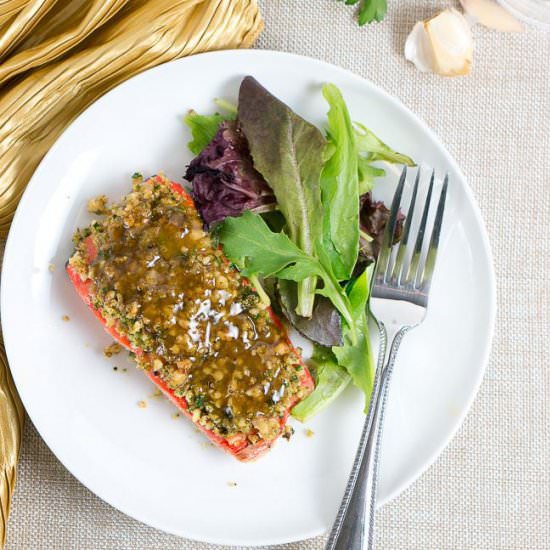 Maple Walnut Crusted Salmon