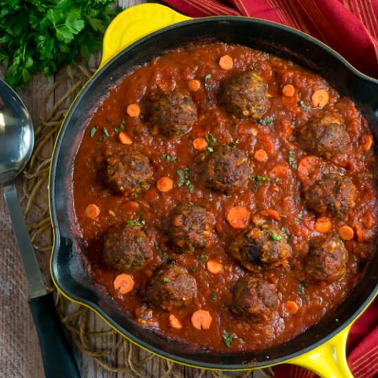 Paleo Meatballs with Marinara Sauce