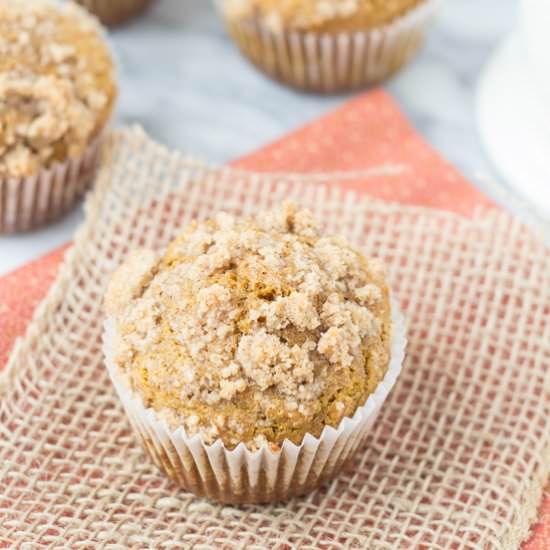 Pumpkin Coffee Cake Muffins