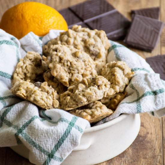 Orange Chocolate Oatmeal Cookies