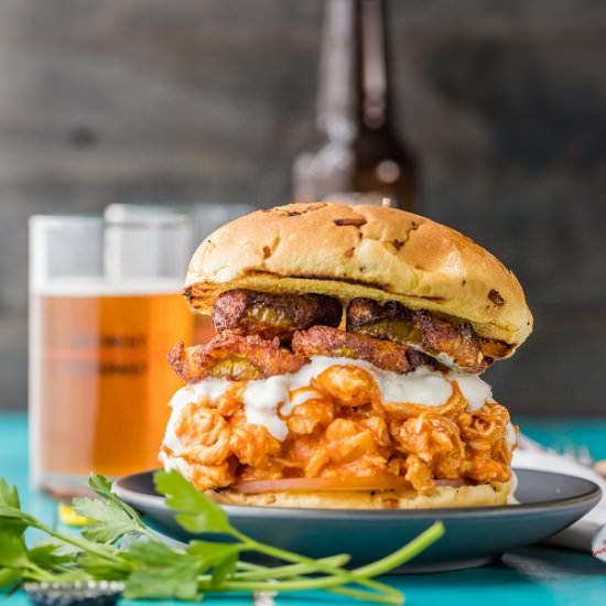 Slow Cooker Chicken Sandwiches