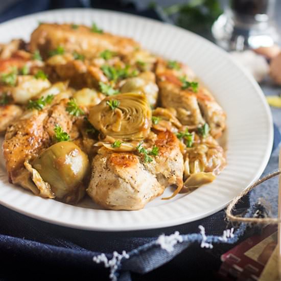 Italian Chicken with Artichoke Sauce