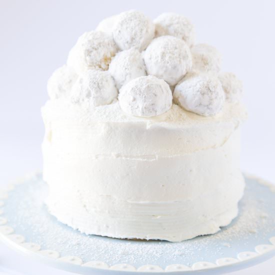 Vanilla Almond Snowball Cake