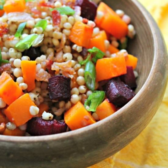 Beet Bacon Squash Sorghum Salad