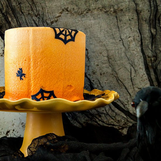 Chocolate Creamsicle Halloween Cake