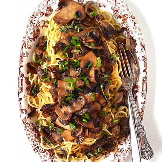 Mushroom Marsala Spaghetti
