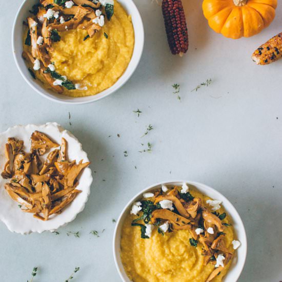 Pumpkin Polenta with Wild Mushrooms