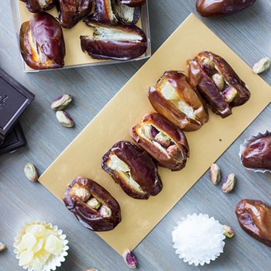 Chocolate Covered Stuffed Dates