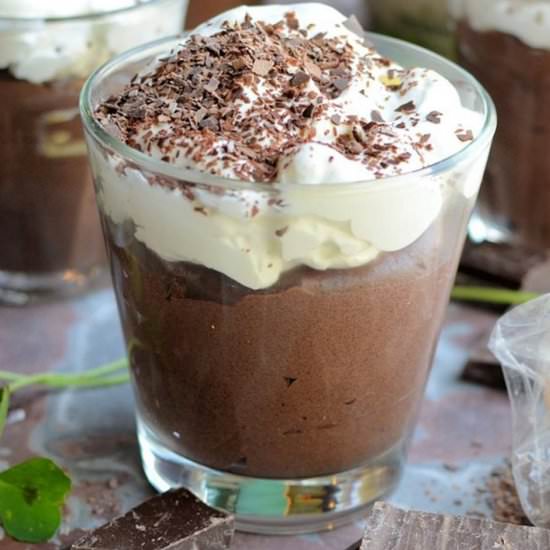 Irish cream chocolate mousse