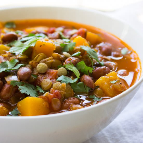 Lentil and Butternut Squash Chili