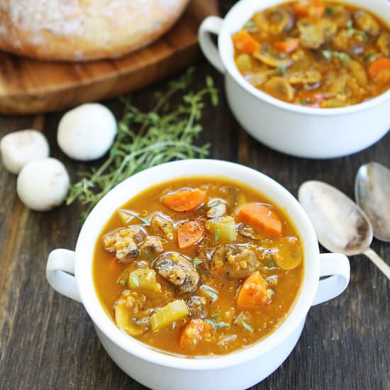 Mushroom Quinoa Soup