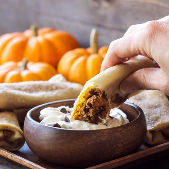 Pumpkin Cheesecake Egg Rolls