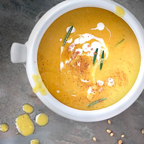 Pumpkin Soup with Coconut & Ginger
