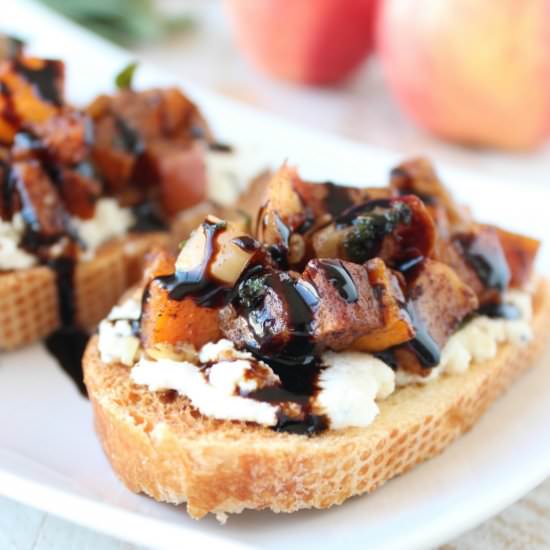 Butternut Squash and Apple Bruschetta