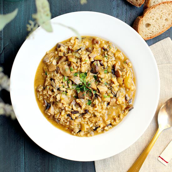Wild Rice and Mushroom Soup