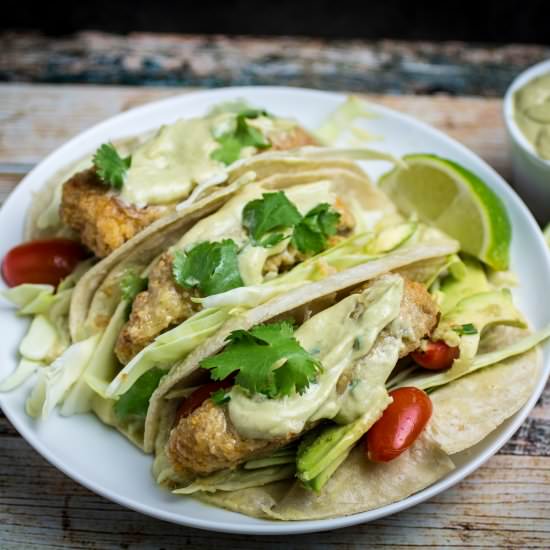 Oven Fried Fish Tacos