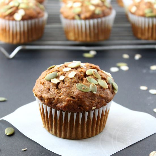 Pumpkin Oat Muffins