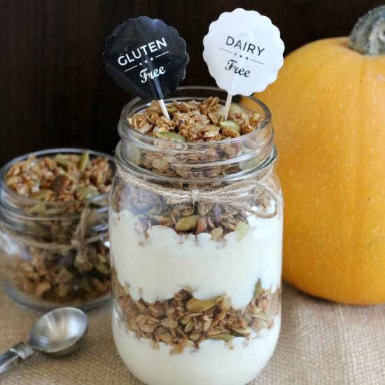 Pumpkin Spice Granola Parfaits