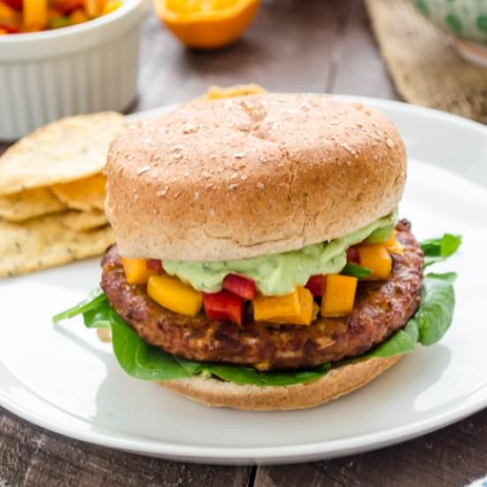 Spicy Black Bean Veggie Burgers