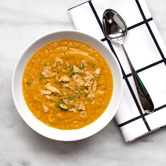 Sweet Potato and Poblano Soup