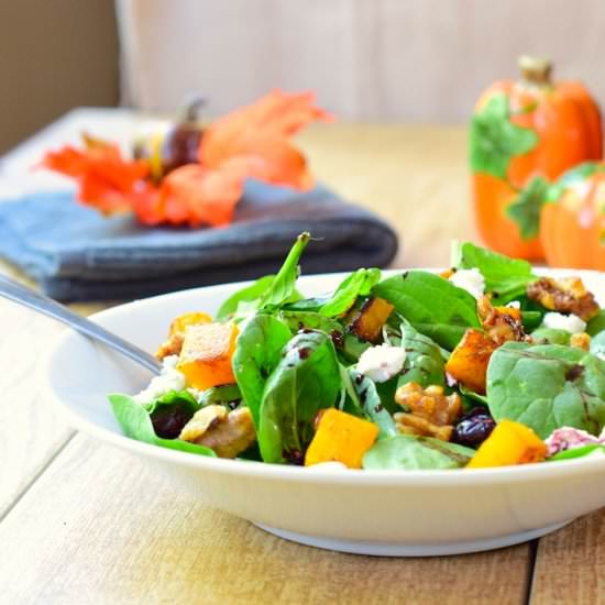 Spinach and Butternut Squash Salad