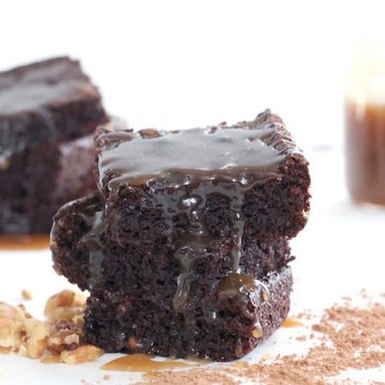 Healthy Salted Caramel Brownies