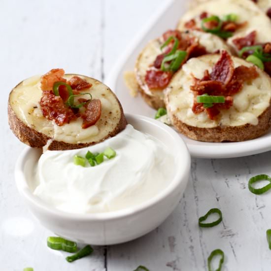 Easy Cheesy Bacon Potato Skins