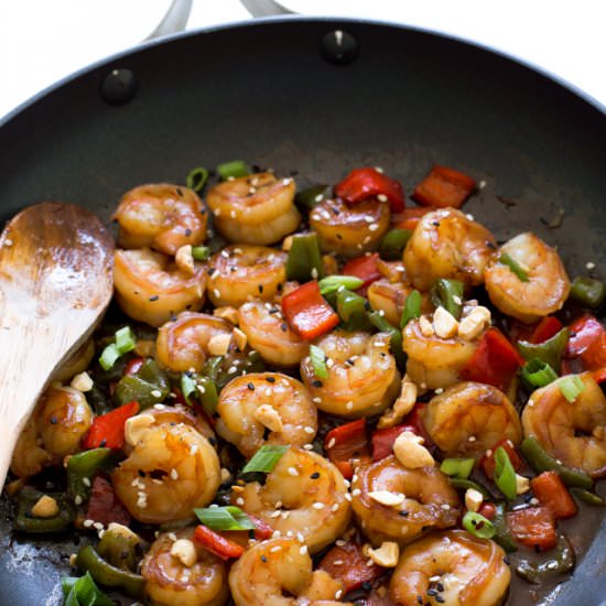 Super Easy Kung Pao Shrimp