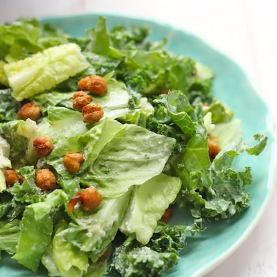 Vegan Kale Caesar Salad