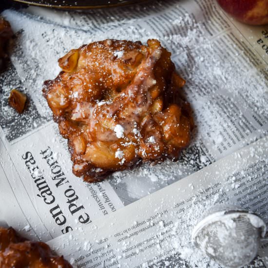 Glazed Cinnamon Apple Fritters
