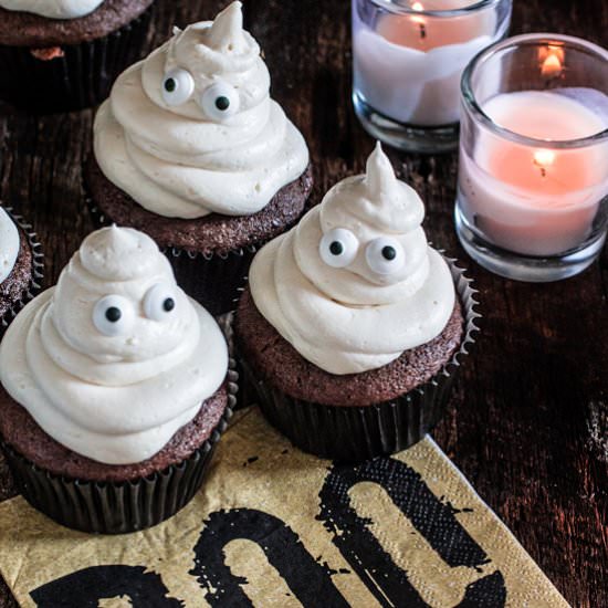 Ghost Halloween Cupcakes