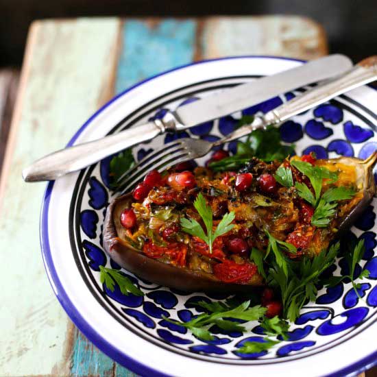 Baked Stuffed Eggplants