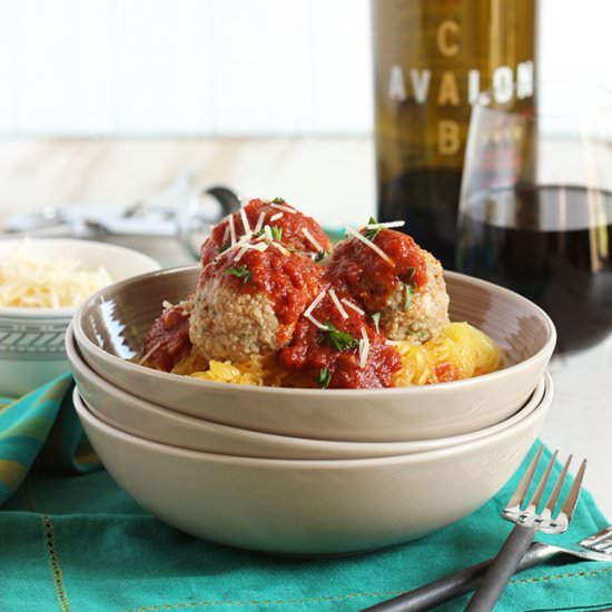 Spaghetti Squash with Meatballs