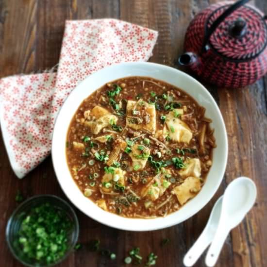 Mapo Tofu with Enoki Mushroom