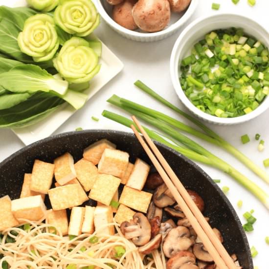 Asian Rice Noodles and Vegetables