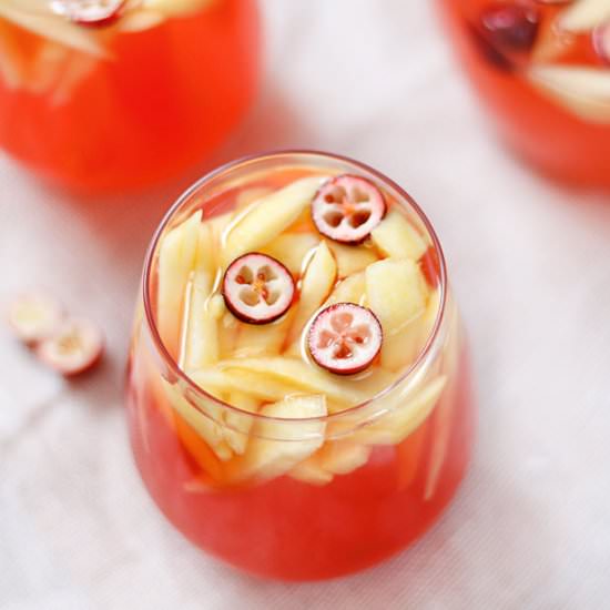 Fall Sangria with Apple & Cranberry