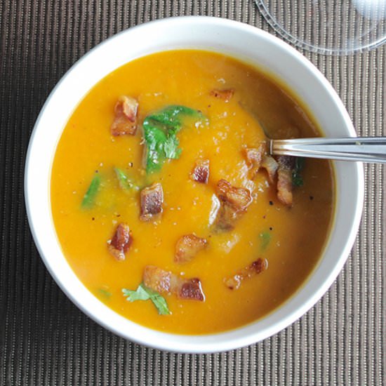 Sweet Potato Soup with Bacon